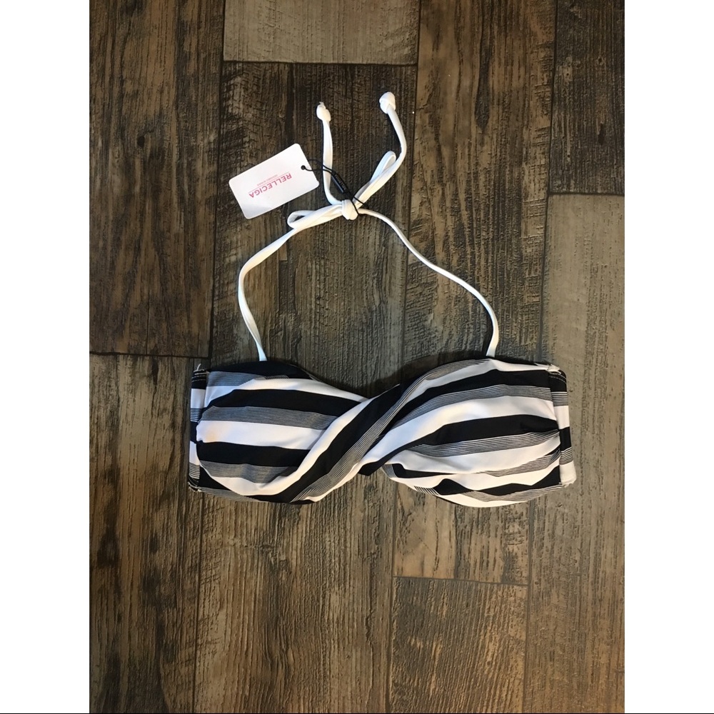Striped bikini top halter